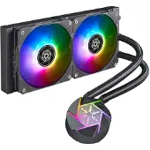 Silverstone VIDA 240 Slim, 240mm AIO-nestejäähdytysratkaisu prosessorille, musta