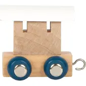 Small Foot - Wooden Letter Train Polar - Wagon White - 12 pieces
