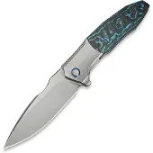 We Knife Archeozoic WE23091-4 Bead Blasted Titanium Arctic Storm Fat Carbon Inlay, pocket knife