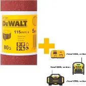 DeWalt Hiekkapaperirulla DT3581-QZ; 115 mm; 5 m; K80