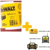 DeWalt Hiekkapaperirulla DT3591-QZ; 93 mm; 5 m; K80