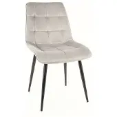 Signal Meble Ruokailutuolisarja Signal Chic Velvet, 4 tuolia, harmaa/musta
