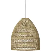 PR Home Ulkoriippuvalaisin Maja, rottinki, Ø 36 cm, pistoke, IP44 himmennettävä, Vaalea puu, Puu