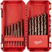 Milwaukee Metalliporakoneet HSS‑CO - - HSS‑G RED COBALT - 19 kappaletta - Ø 1–10 mm - Kobalt 5% 135 Quad Edge