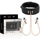 Coquette Fantasy Collar With Nipples Clamps
