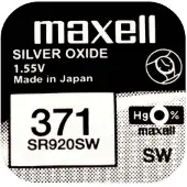 Maxell – Hopeaoksidiparisto, SR920SW (371), 1,55V, 10-pakkaus (18290100)