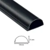 D-Line Trunking kaapelikanava (1 m, musta)