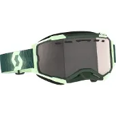 SCOTT Goggle Fury Snow Cross dark green/mint green / enhancer silver chrome
