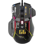 INF Pelihiiri, 12 RGB-valoa, 6 säädettävää DPI:tä, 7000 virkistystaajuus, ergonominen Musta