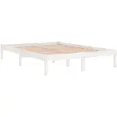vidaXL Sängynrunko valkoinen täysi mänty 120x200 cm