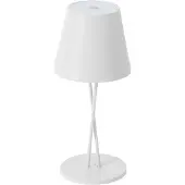 LINDBY LED ladattava pöytävalaisin Janea CROSS, valkoinen, metallia , himmennettävä, Valkoinen/opaali, Metalli, Moderni