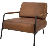 Artwood Sinclair nojatuoli ruskea nahka