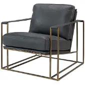 Artwood , Bellagio nojatuoli nahka/messinki