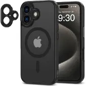 Tech-Protect iPhone 16 MagCam -kotelo - MagSafe-yhteensopiva - matta musta