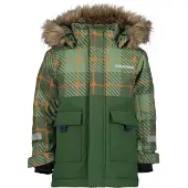 Didriksons Polarbjörn Parka Takki Pine Green 120 cm Vihreä 120 cm Pojat, Tytöt