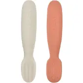 Beaba 2 kpl setti silikonilappuja +4 KUUKAUTTA, TERRACOTTA/VELVET Harmaa
