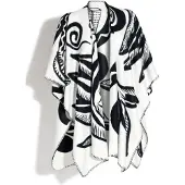 Kosta Linnewäfveri Paradise Poncho Vit