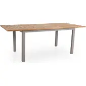 Brafab Lyon Ruokapöytä 224-304X100 Cm Khaki/tiikki