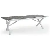 Brafab , Hillmond jatkettava pöytä 100x238-297 cm valkoinen/harmaa
