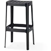 Cane-Line Cut Baarituoli Korkeus 76 cm Musta
