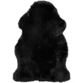Skinnwille Gently Lampaannahka 60x100 cm Black