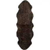 Skinnwille Curly Lampaannahka 60x180 cm Brown melange