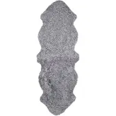Skinnwille Curly Rug 2-set 180x55cm Charcoal Grey hopea