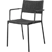 Cane-Line Less käsinojallinen tuoli Dark Grey