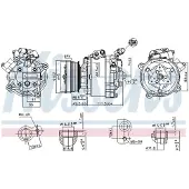 Nissens Ilmastointikompressori - Mitsubishi - Outlander, Asx, Lancer. Citroen - C-crosser. Peugeot - 4008, 4007