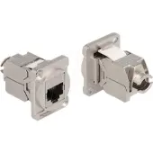 DeLOCK 87818, RJ-45, Ruostumaton teräs, Naaras, Suora, Sinkki, 38 mm