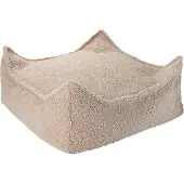 WigiWama Square Ottoman Teddy - Beige - 60X 60X 20CM