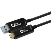 Microconnect 3.2 Gen2 USB-C - USB-A -kaapeli, AOC, 20m, musta