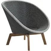 Cane-Line Peacock Lounge-nojatuoli Harmaa