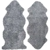 Skinnwille Curly Lampaannahka 1,5 Grey Silver