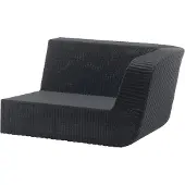Cane-Line Savannah 2-Pers. sohva vasen moduuli Black