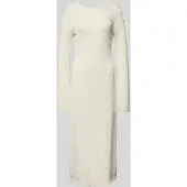 Gina Tricot Knitted Bouclé Dress - White - XL