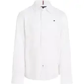 Tommy Hilfiger Kauluspaita - Solid Stretch - Organic - Valkoinen - - 2 v (92) - Kauluspaidat