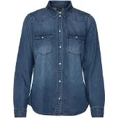 Vero Moda Vmmaria Ls Denim Slim Shirt Mix New Noos - Blue - L
