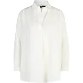 French Connection Rhodes Recycled Crepe Popover - White - S