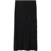 Mango Open Textured Skirt - Black - XS