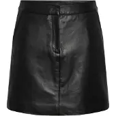 Y.A.S Yaslyma Hmw Leather Skirt Noos - Black - L