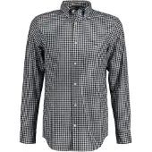 Gant for man. 3000120 Black Vichy check poplin shirt Regular Fit (L), Casual, Cotton, Long sleeve