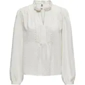 JDY Jdyrachel Life L/S Pintuck Top Wvn Noos - White - L