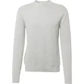 Selected Slhdane Ls Knit Structure Crew Neck Noos - Grey - XL