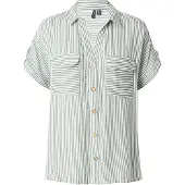 Vero Moda Pusero 'VMBumpy' tummanvihreä / valkoinen