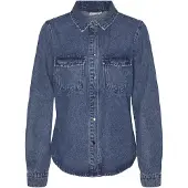 Vero Moda Vmjennie Ls Denim Shirt Mix Ga Noos - Blue - S