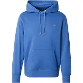 Gant for man. 2007058 Shield hoodie blue (L), Casual, Cotton