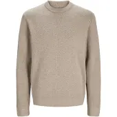 Jack & Jones Jjmilano Stitch Knit Crew Neck Sn - Beige - XXL