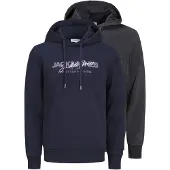 Jack & Jones Collegepaita 'JJAlvis' sininen / meleerattu harmaa / lila / valkoinen