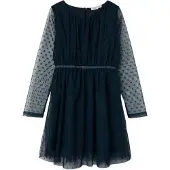 Name It Kids Nkfvabos Ls Dress Noos - Navy - 110